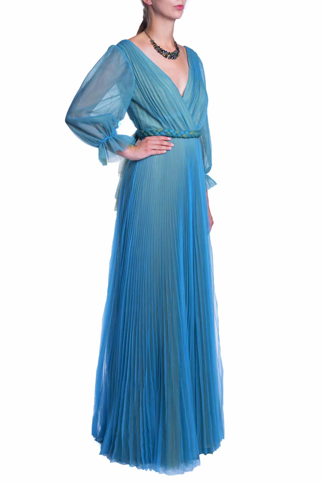 Luisa Beccaria Maxi abito in tulle plissettato Negozi Online
