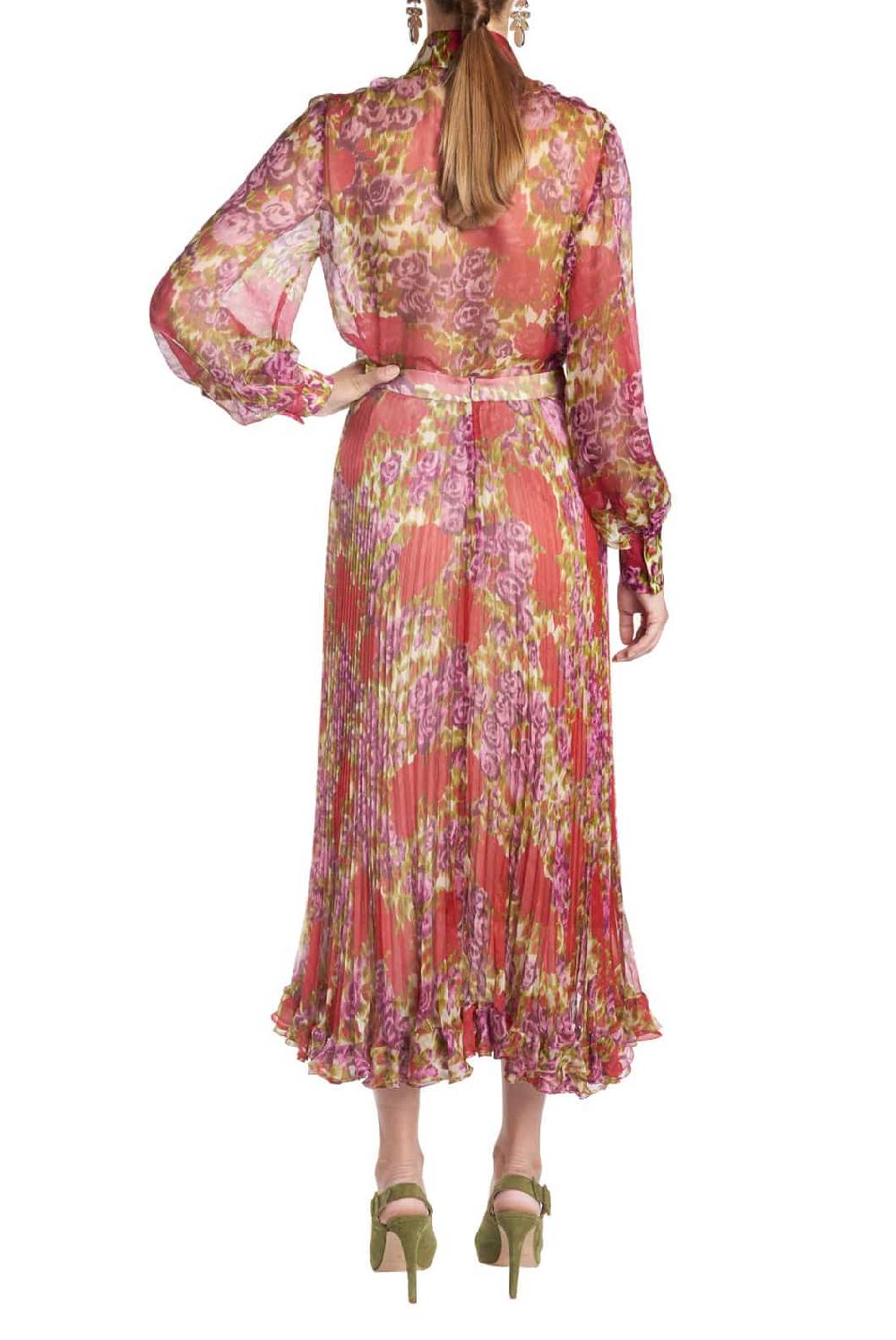 Luisa Beccaria Camicetta in chiffon di seta floreale Acquista Ora
