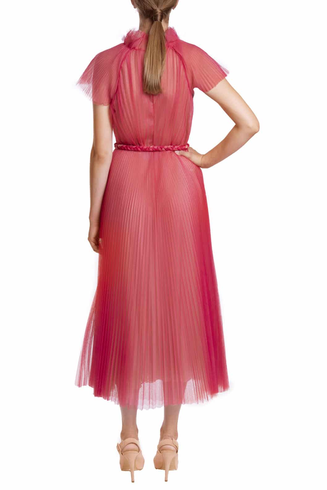 Luisa Beccaria Abito midi in tulle plissettato Fino Al -60%