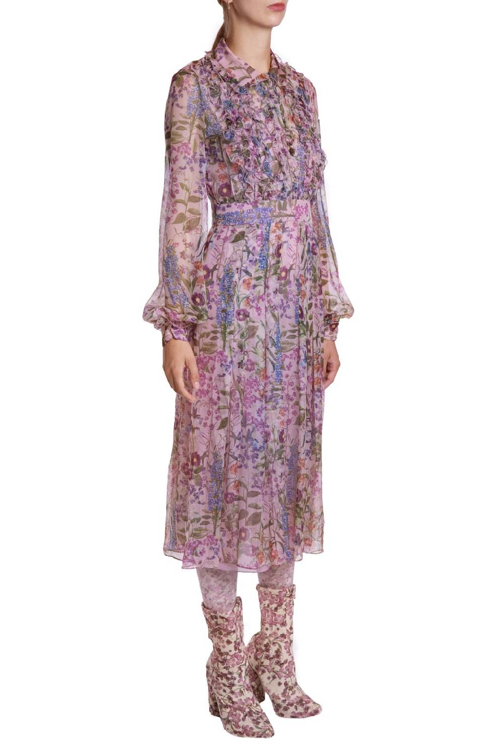 Luisa Beccaria Abito in chiffon stampato Presa