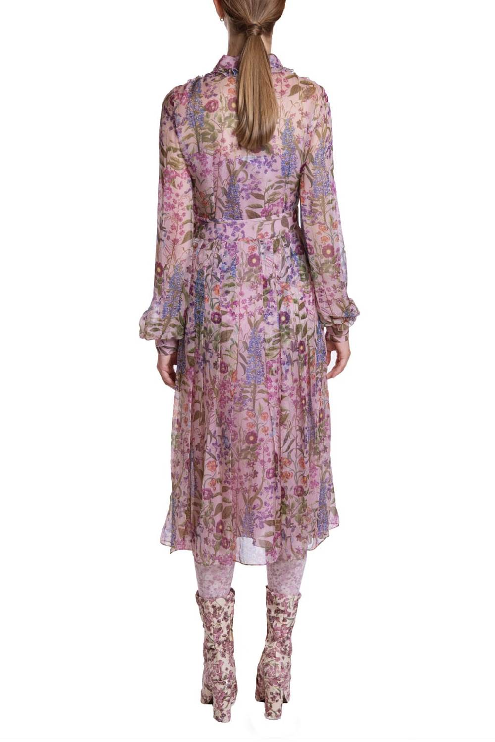 Luisa Beccaria Abito in chiffon stampato Presa