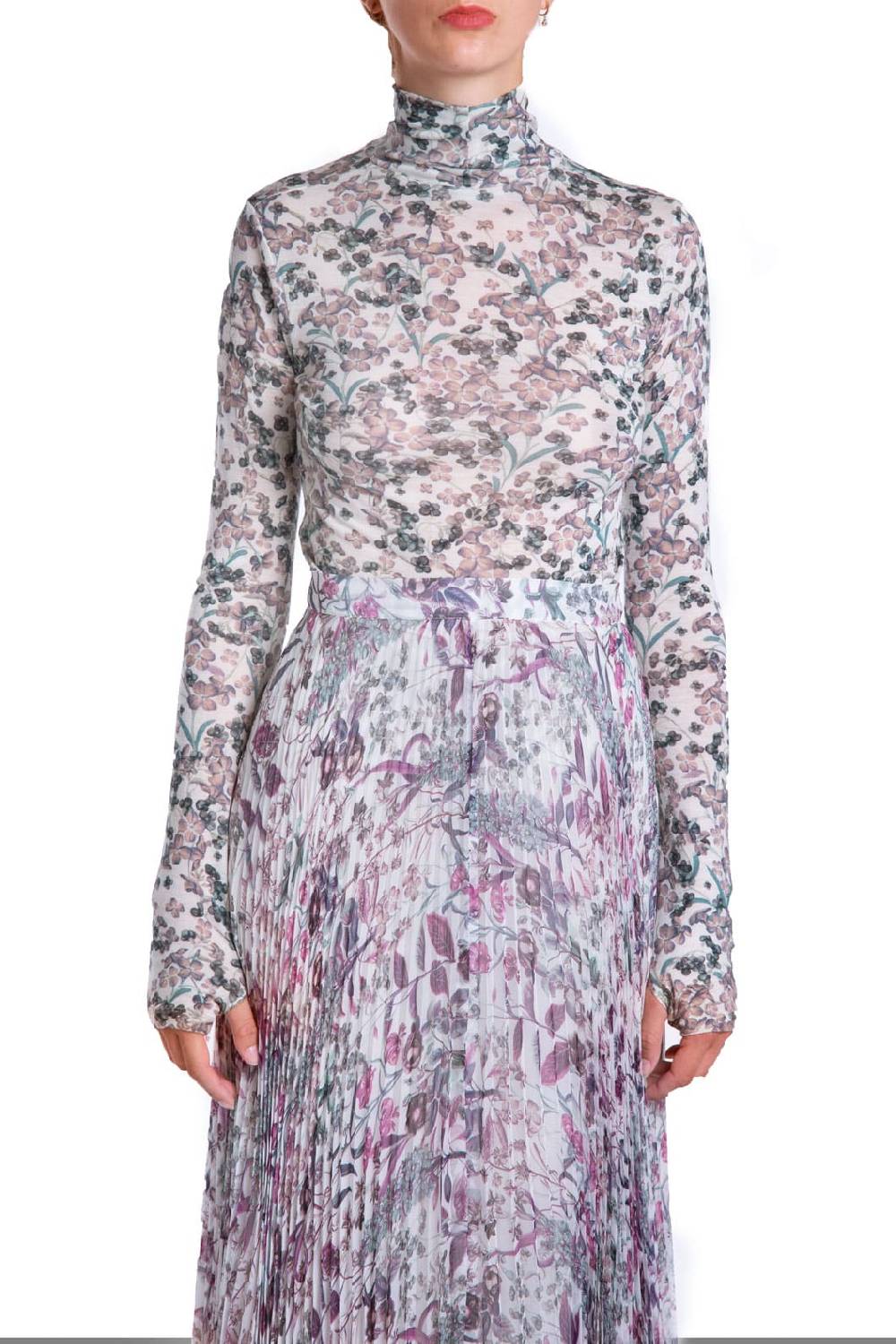 Luisa Beccaria Dolcevita Jersey Lana Seta Bianco In Vendita