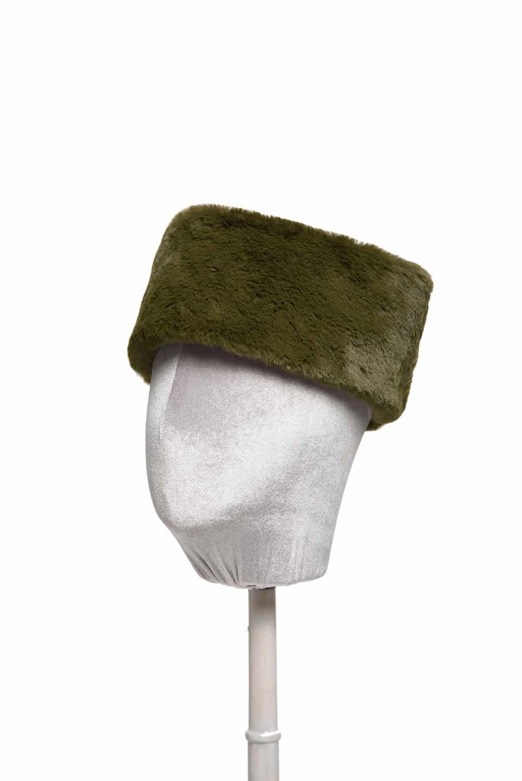 Luisa Beccaria Cerchietto in pelliccia sintetica verde Vendita Calda