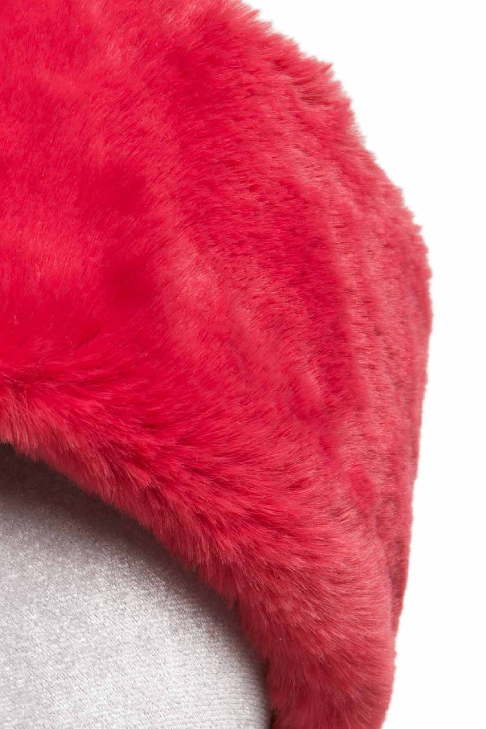 Luisa Beccaria Cerchietto rosso in pelliccia sintetica Vendita Economica