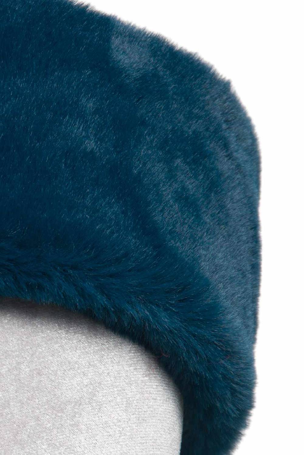Luisa Beccaria Cerchietto in pelliccia sintetica blu Saldi Di Fabbrica