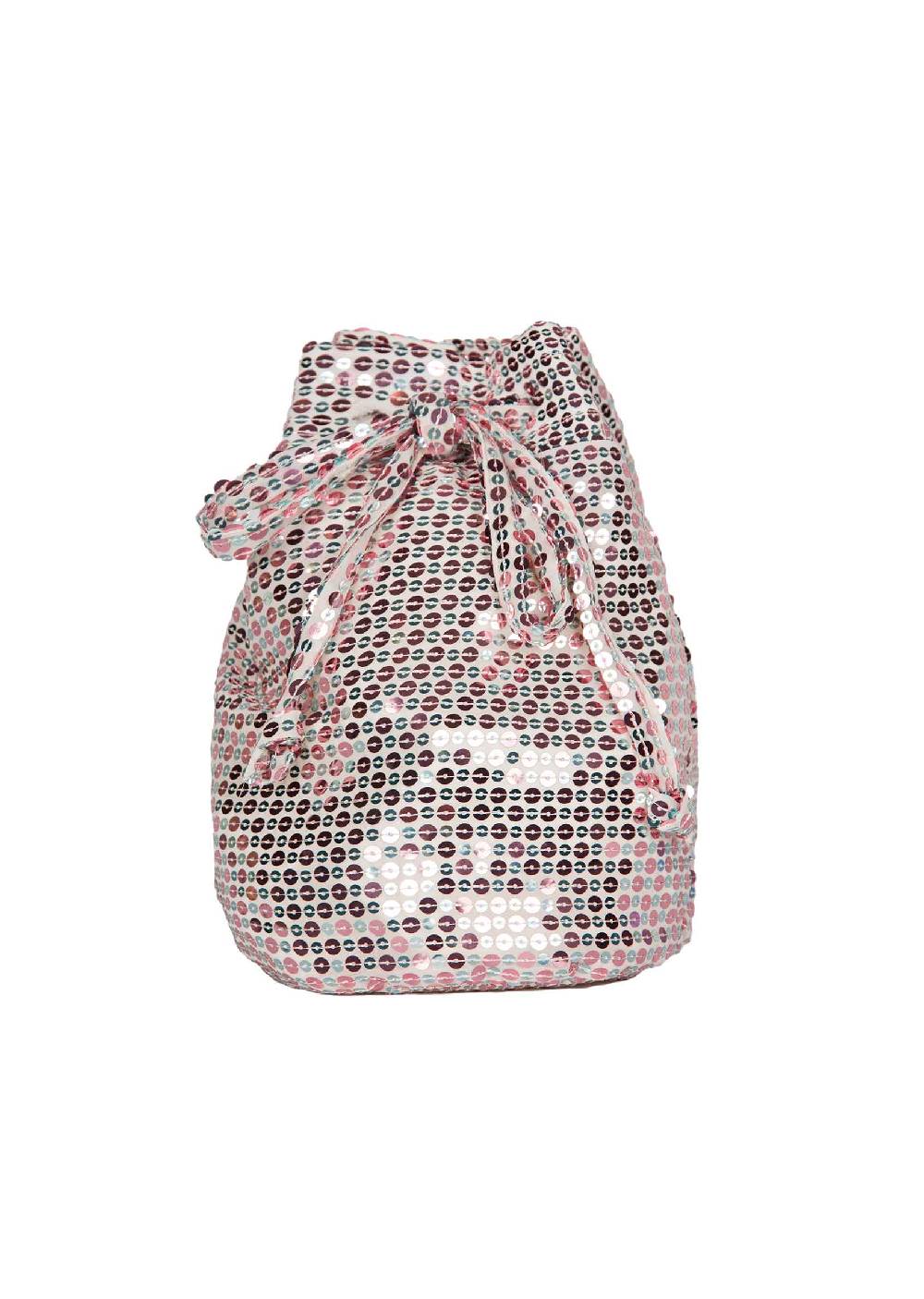Luisa Beccaria Borsa a secchiello con paillettes Qualità Garantita