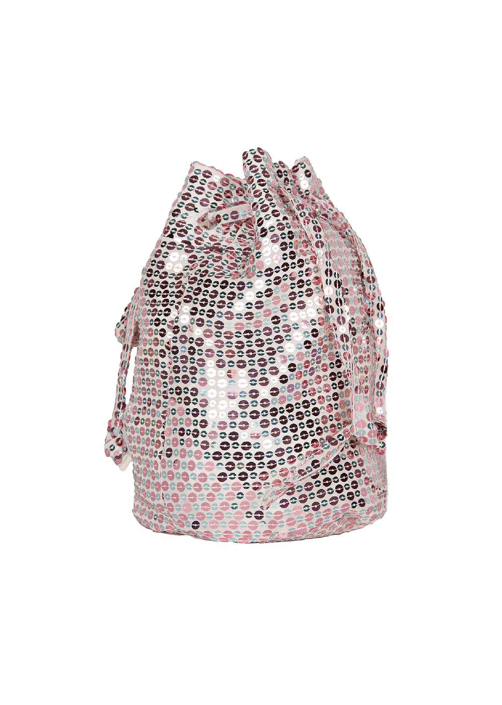 Luisa Beccaria Borsa a secchiello con paillettes Qualità Garantita