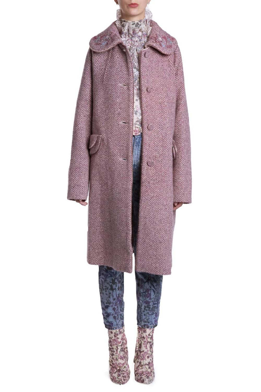 Luisa Beccaria Abito dritto in jacquard fiori di campo Presa