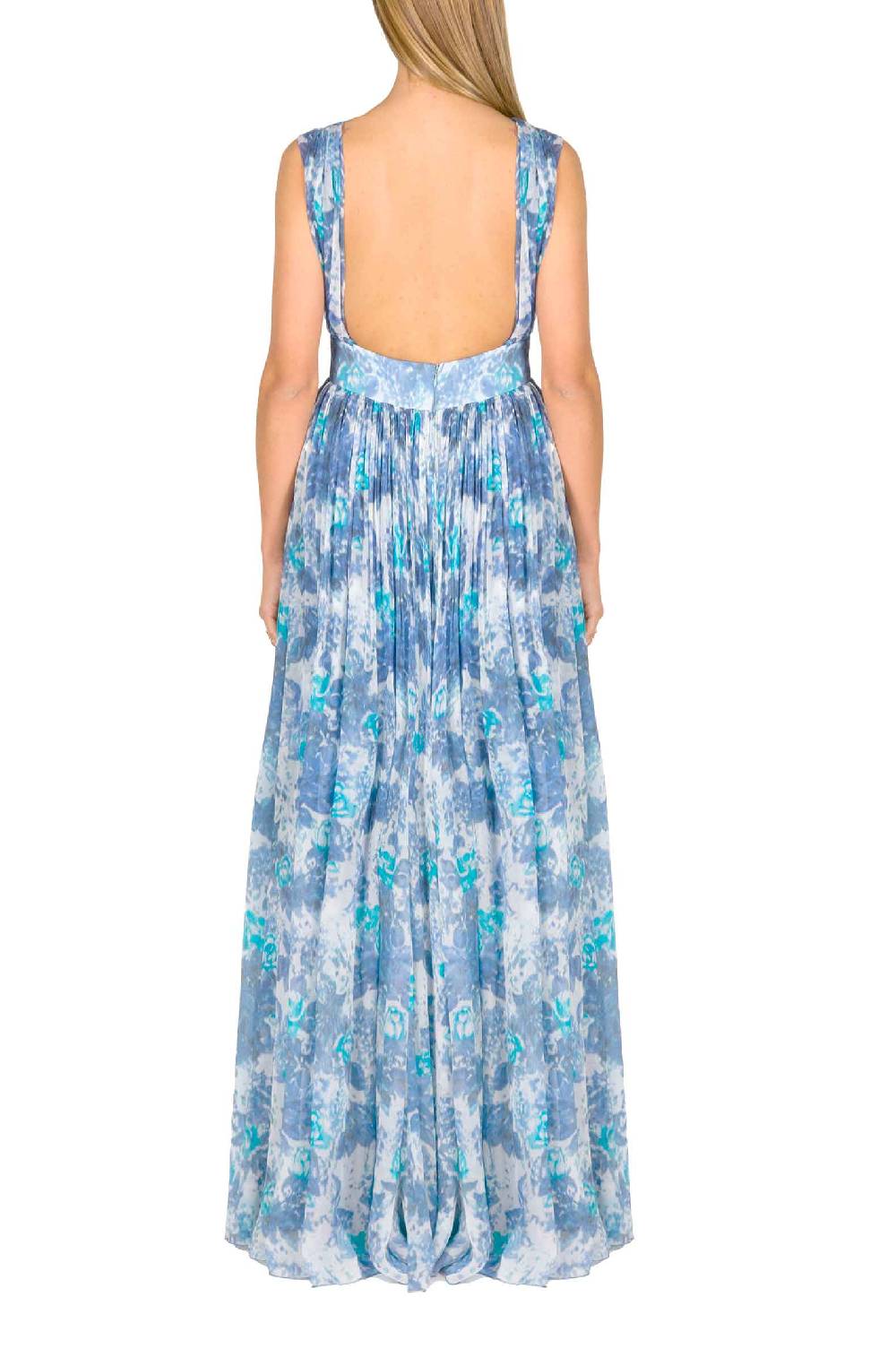 Luisa Beccaria Abito Capri In Chiffon Con Dettaglio Nodo Vendite Flash