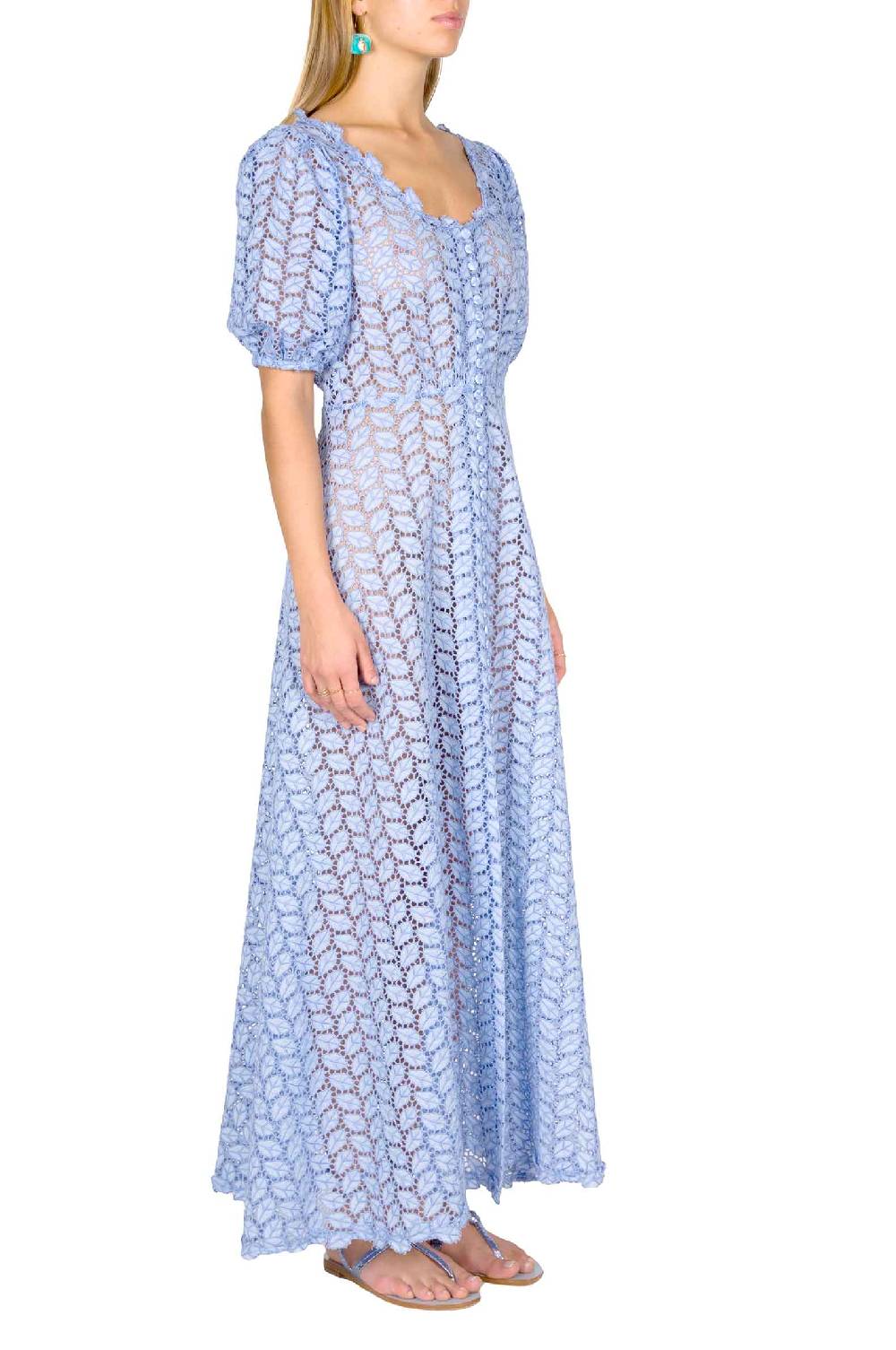 Luisa Beccaria Abito Bottoncino in Broderie Anglaise Vendita