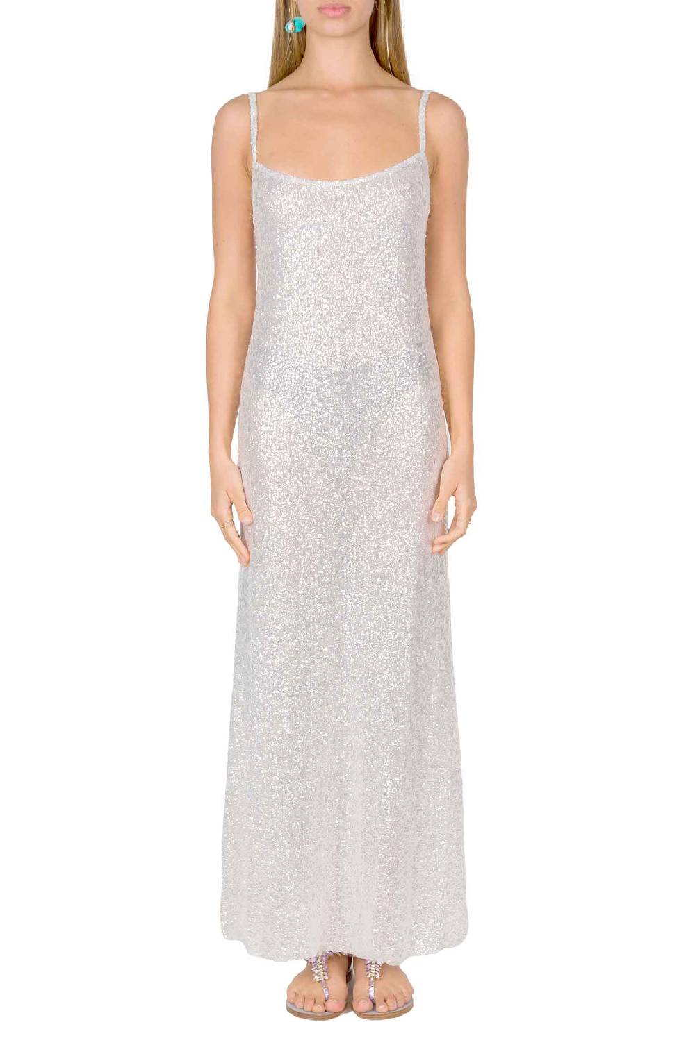 Luisa Beccaria Abito sottoveste con paillettes Promozione