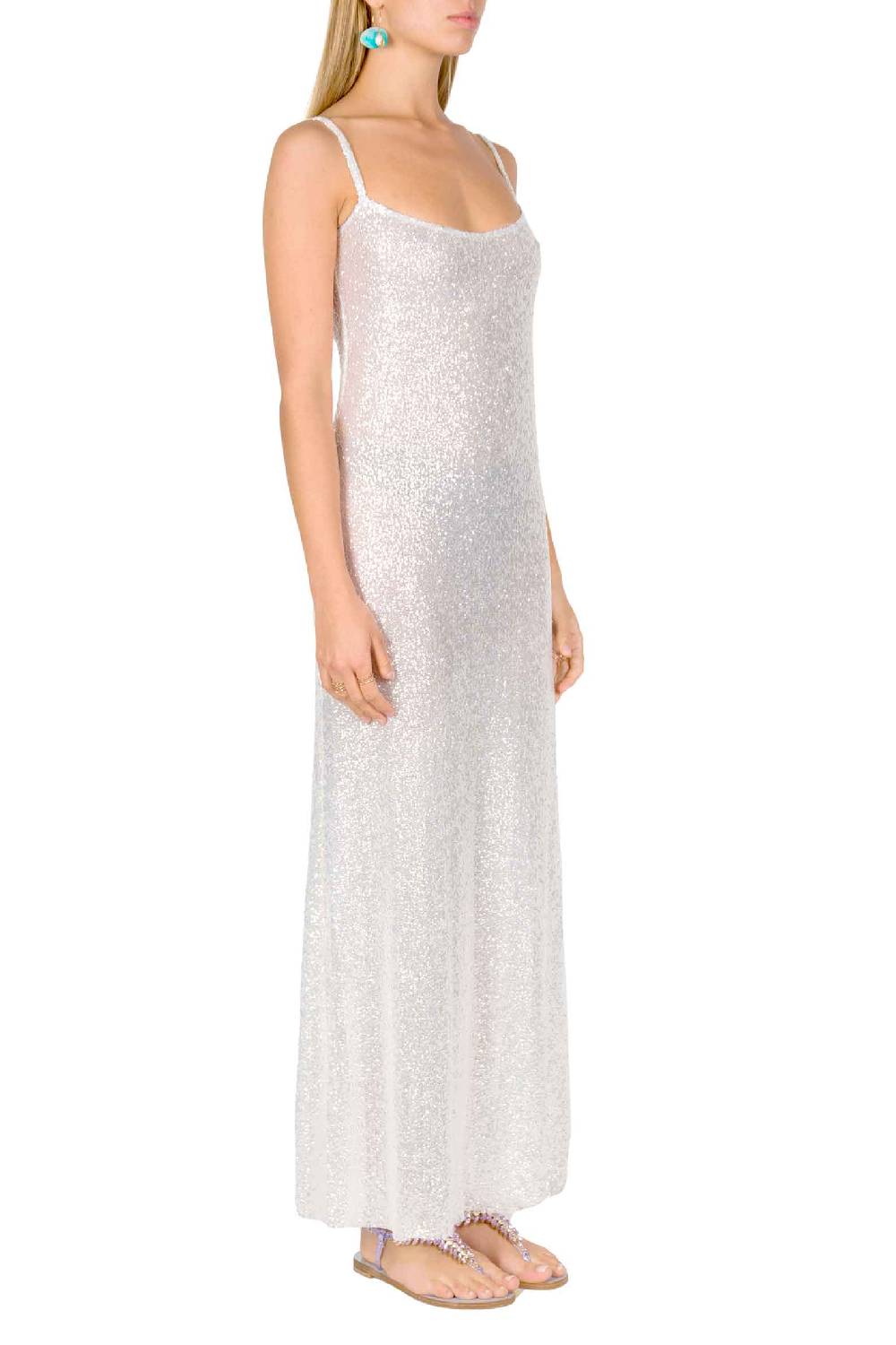 Luisa Beccaria Abito sottoveste con paillettes Promozione