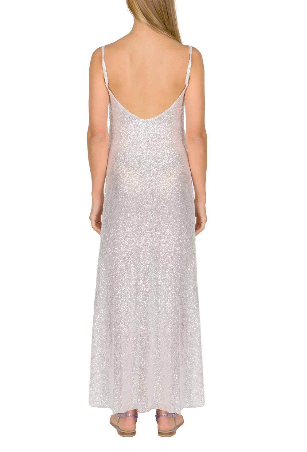 Luisa Beccaria Abito sottoveste con paillettes Promozione