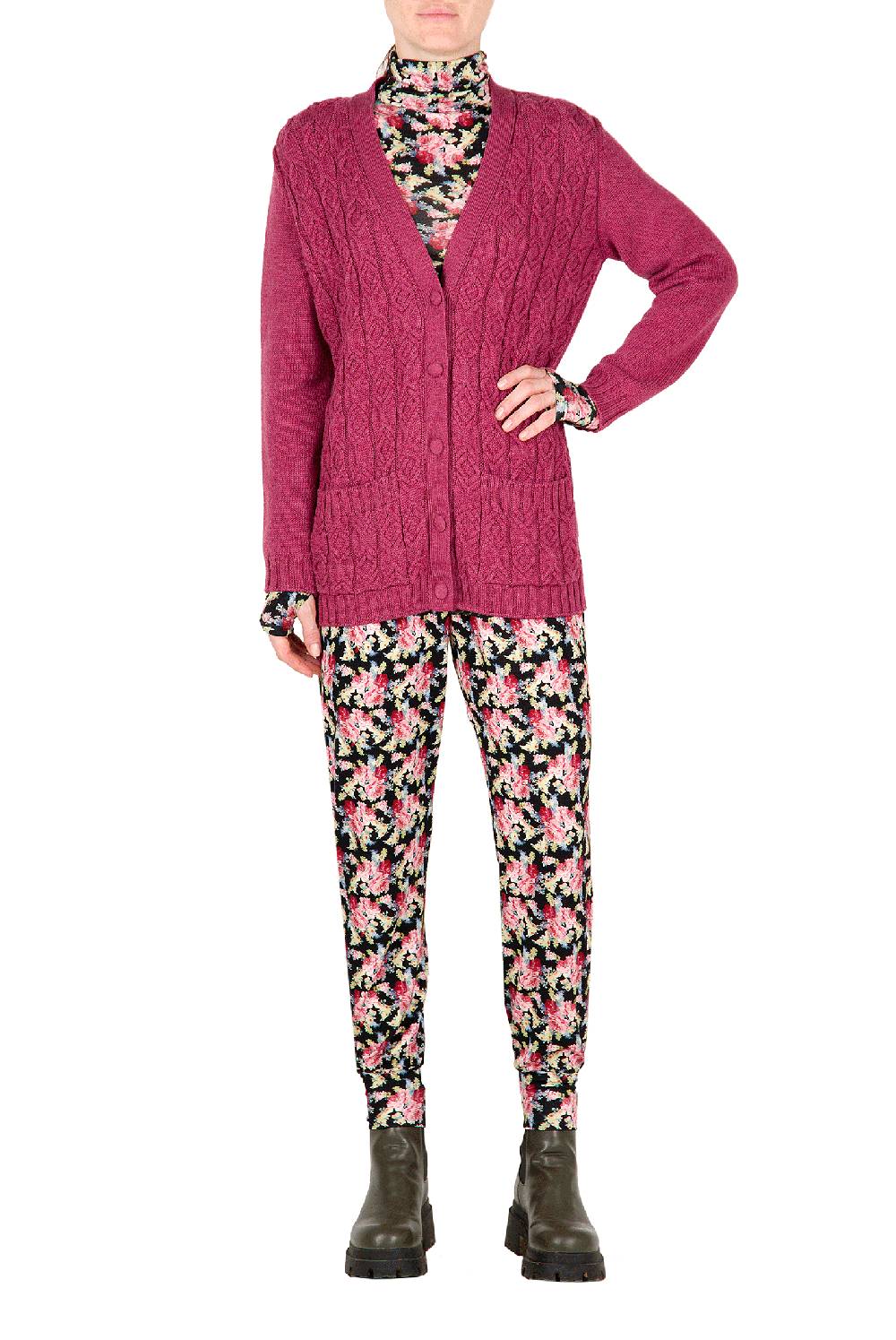 Luisa Beccaria Cardigan in lana ritorto Economico
