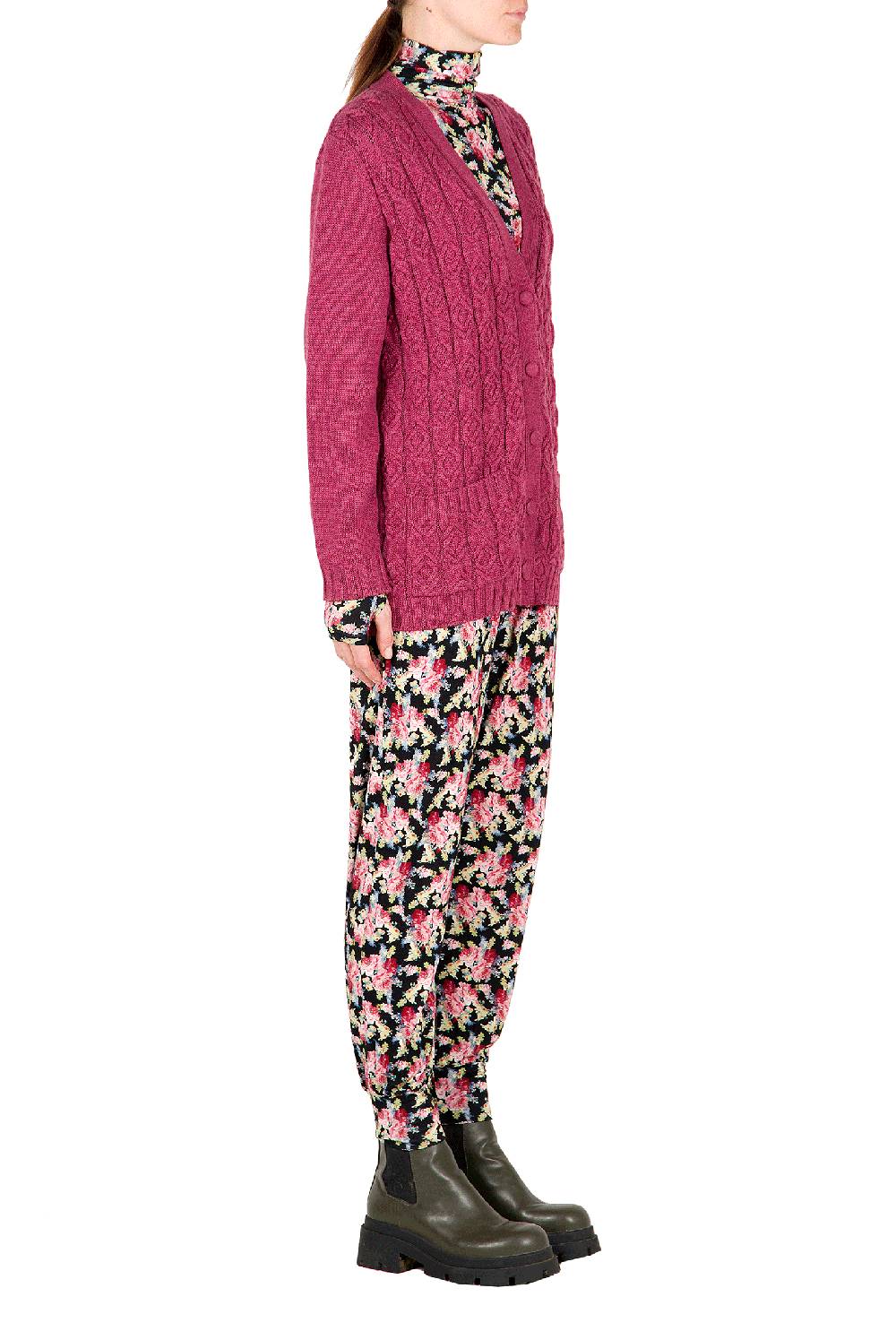 Luisa Beccaria Cardigan in lana ritorto Economico