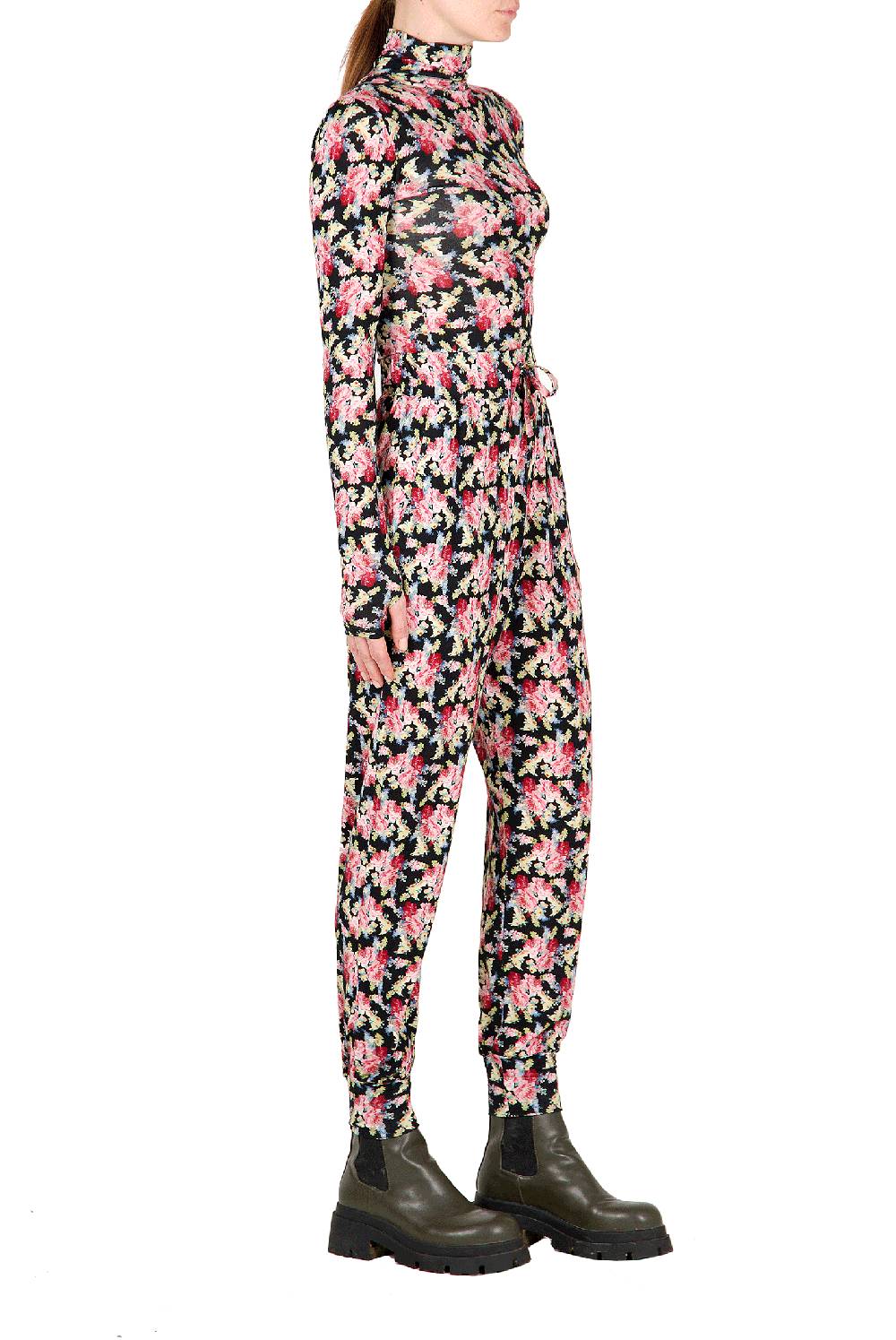 Luisa Beccaria Leggings Neri Floreali Online