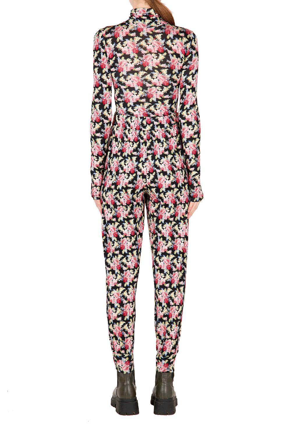 Luisa Beccaria Leggings Neri Floreali Online