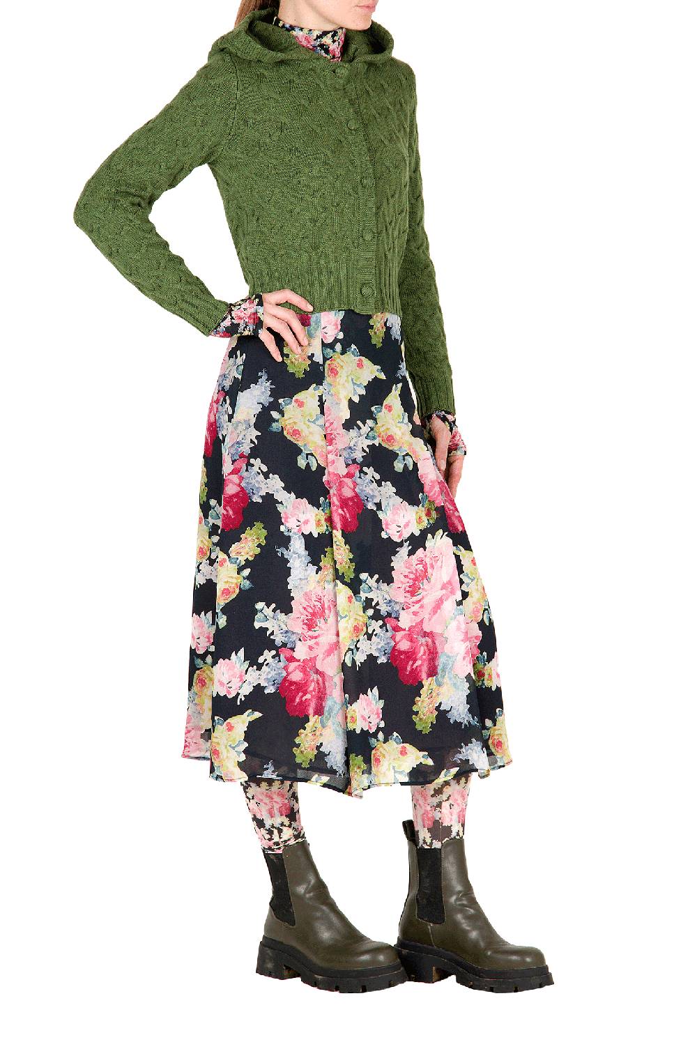 Luisa Beccaria Cardigan in lana a trecce Negozio