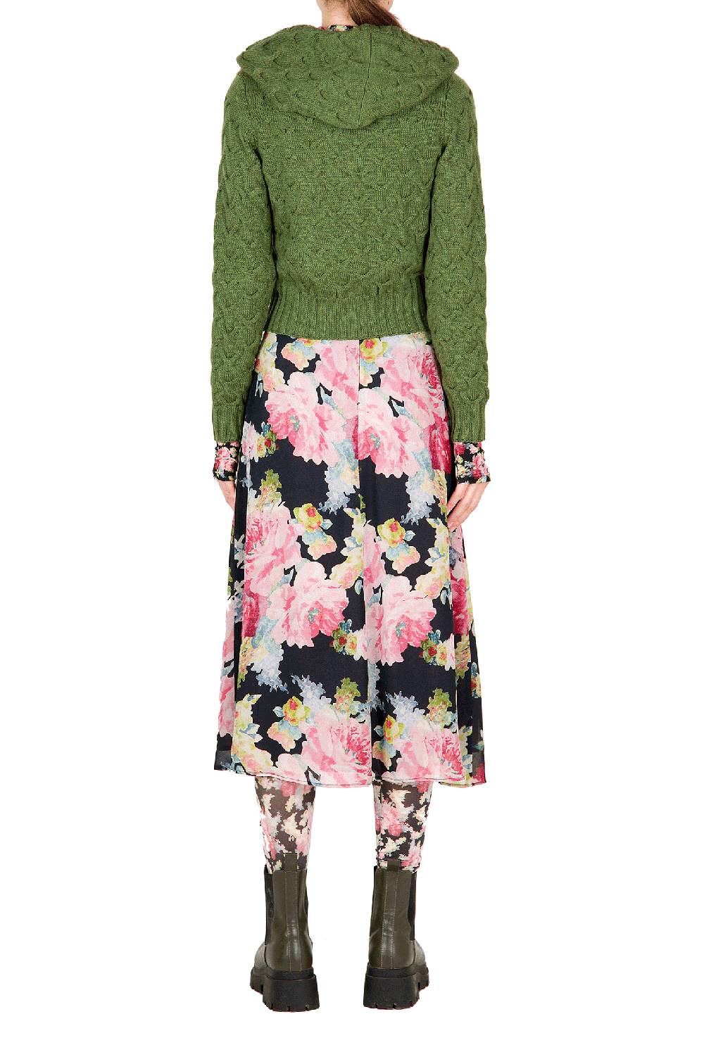 Luisa Beccaria Cardigan in lana a trecce Negozio