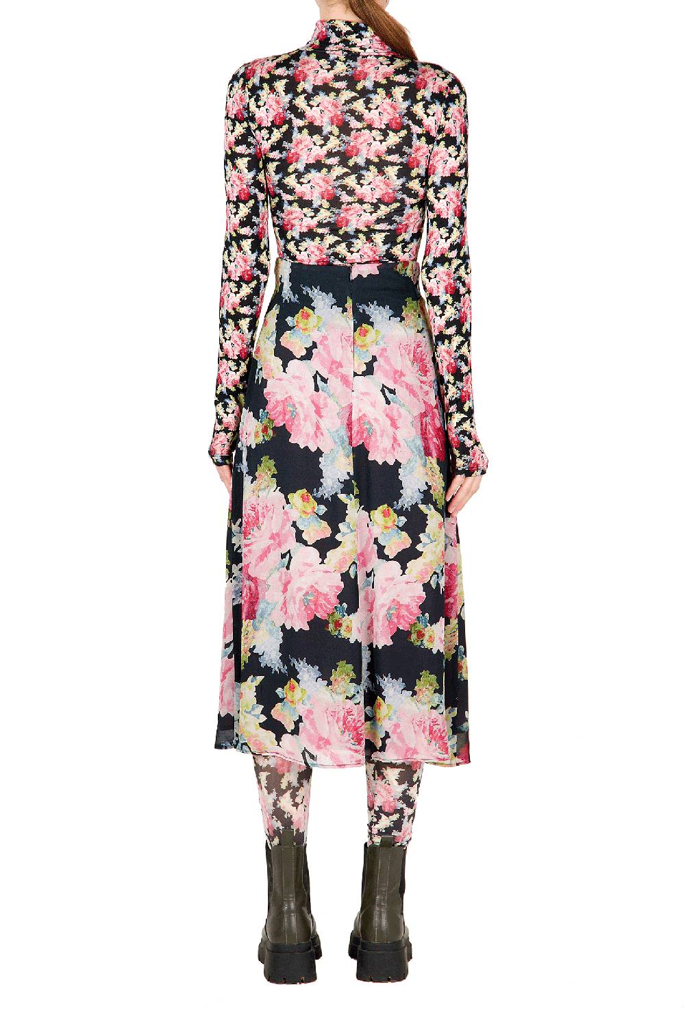 Luisa Beccaria Gonna in crepe floreale In Saldo