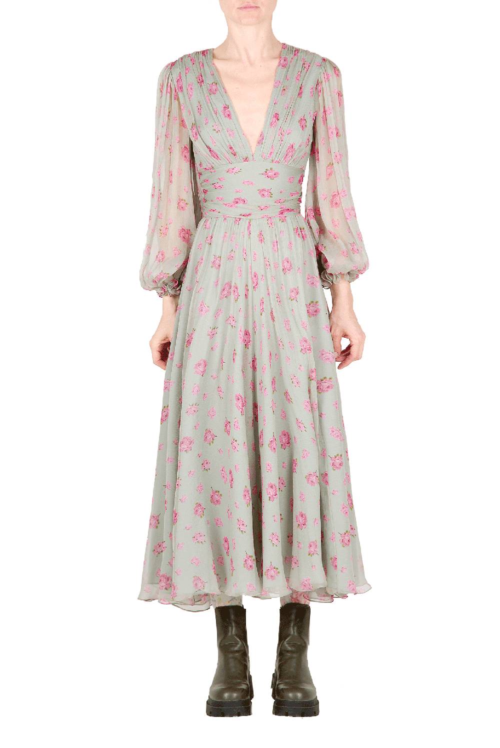 Luisa Beccaria Abito in chiffon floreale 2025