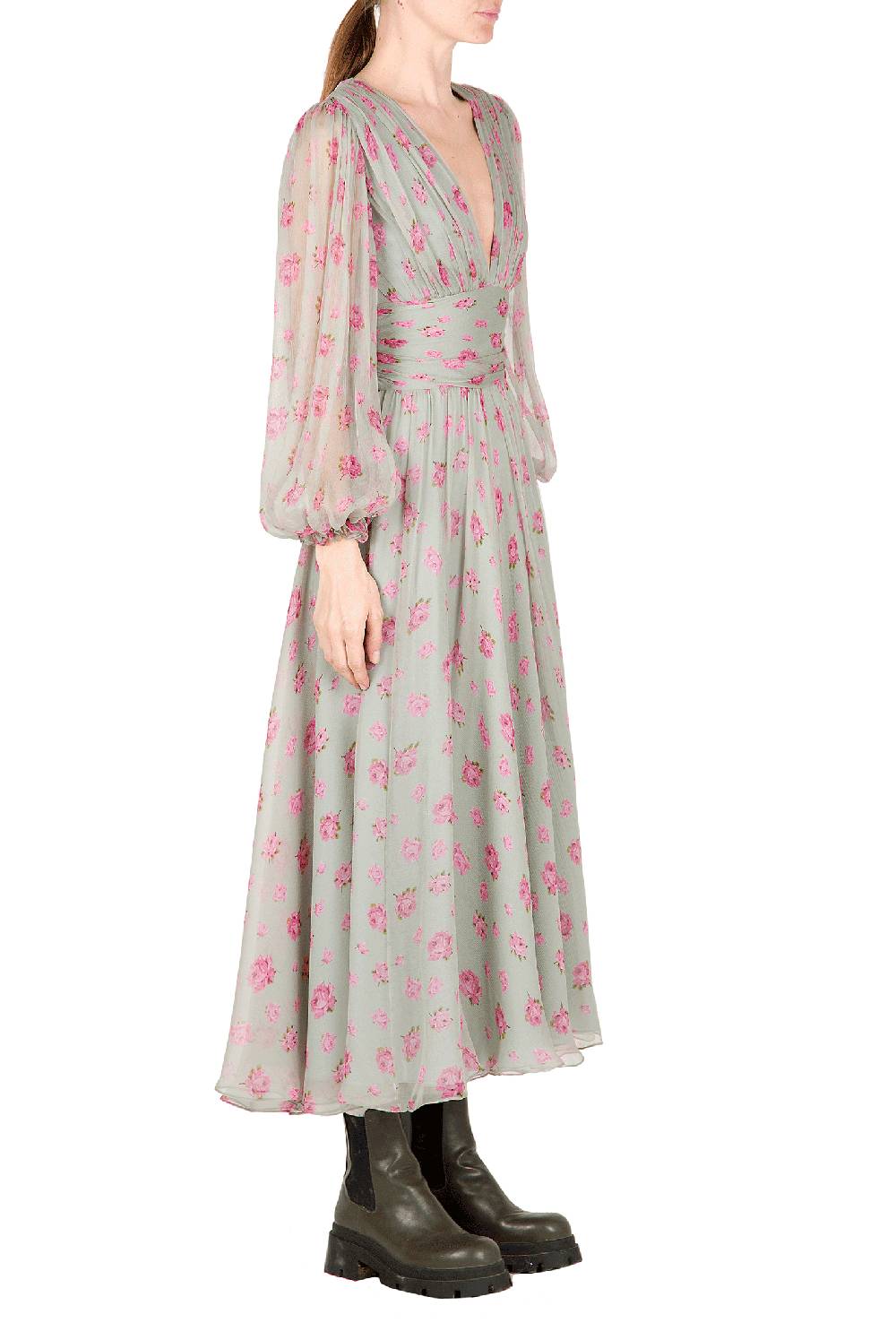 Luisa Beccaria Abito in chiffon floreale 2025