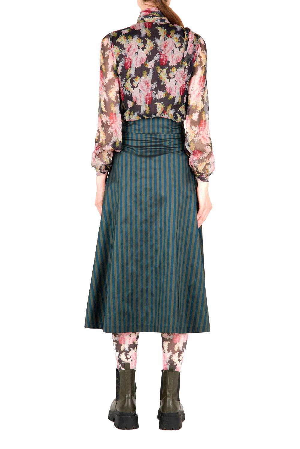 Luisa Beccaria Camicetta in chiffon floreale Consegna Veloce