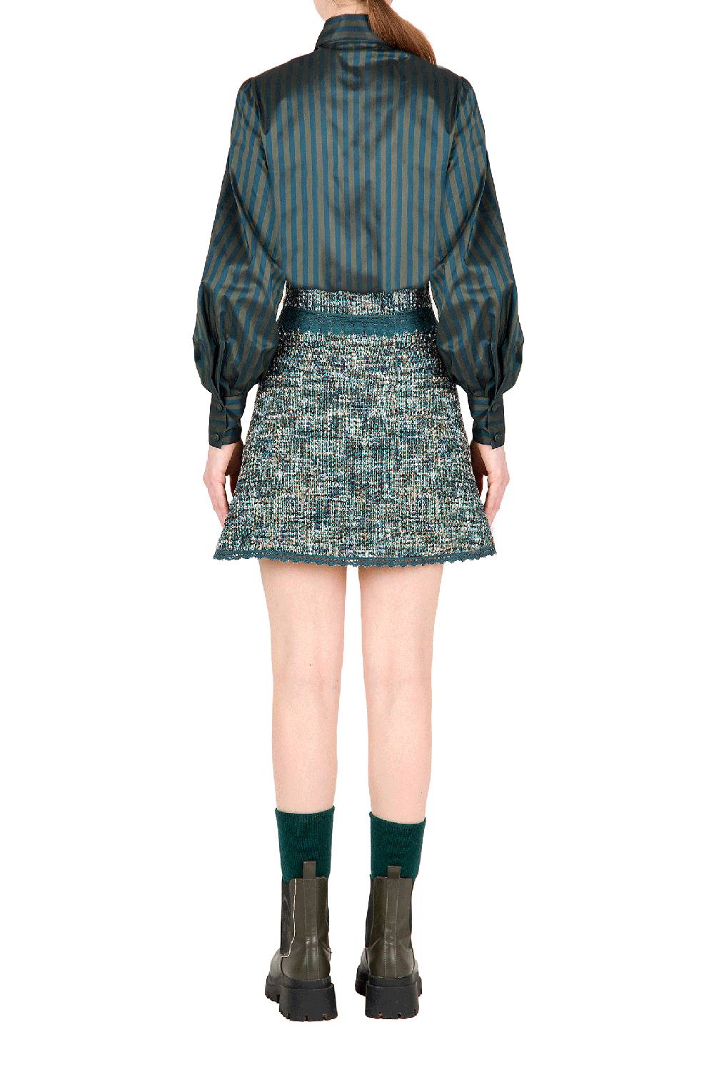 Luisa Beccaria Minigonna in tweed con pizzo Sottocosto