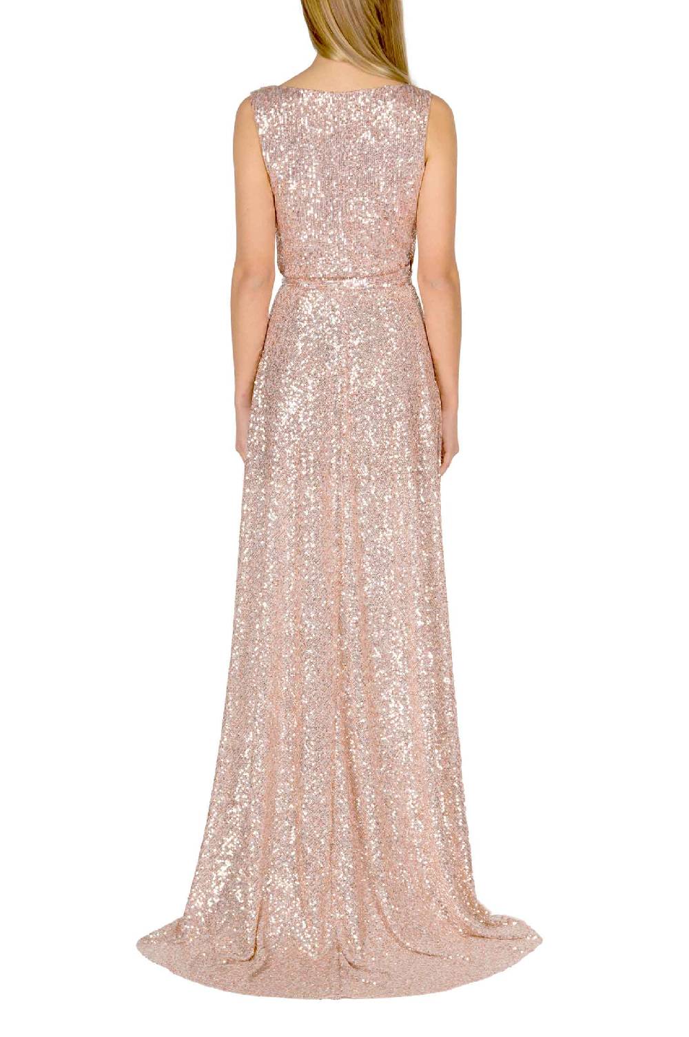 Luisa Beccaria Abito a portafoglio con paillettes rosa Sconto