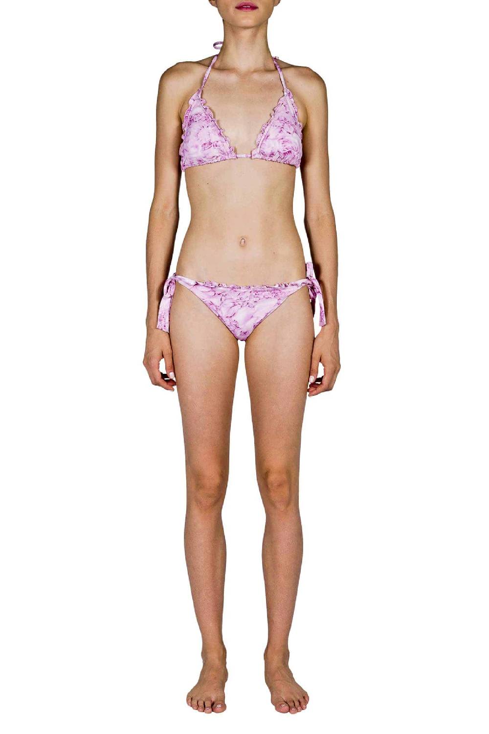 Luisa Beccaria Bikini Triangolo E Slip Rosa Rose Soddisfazione Garantita
