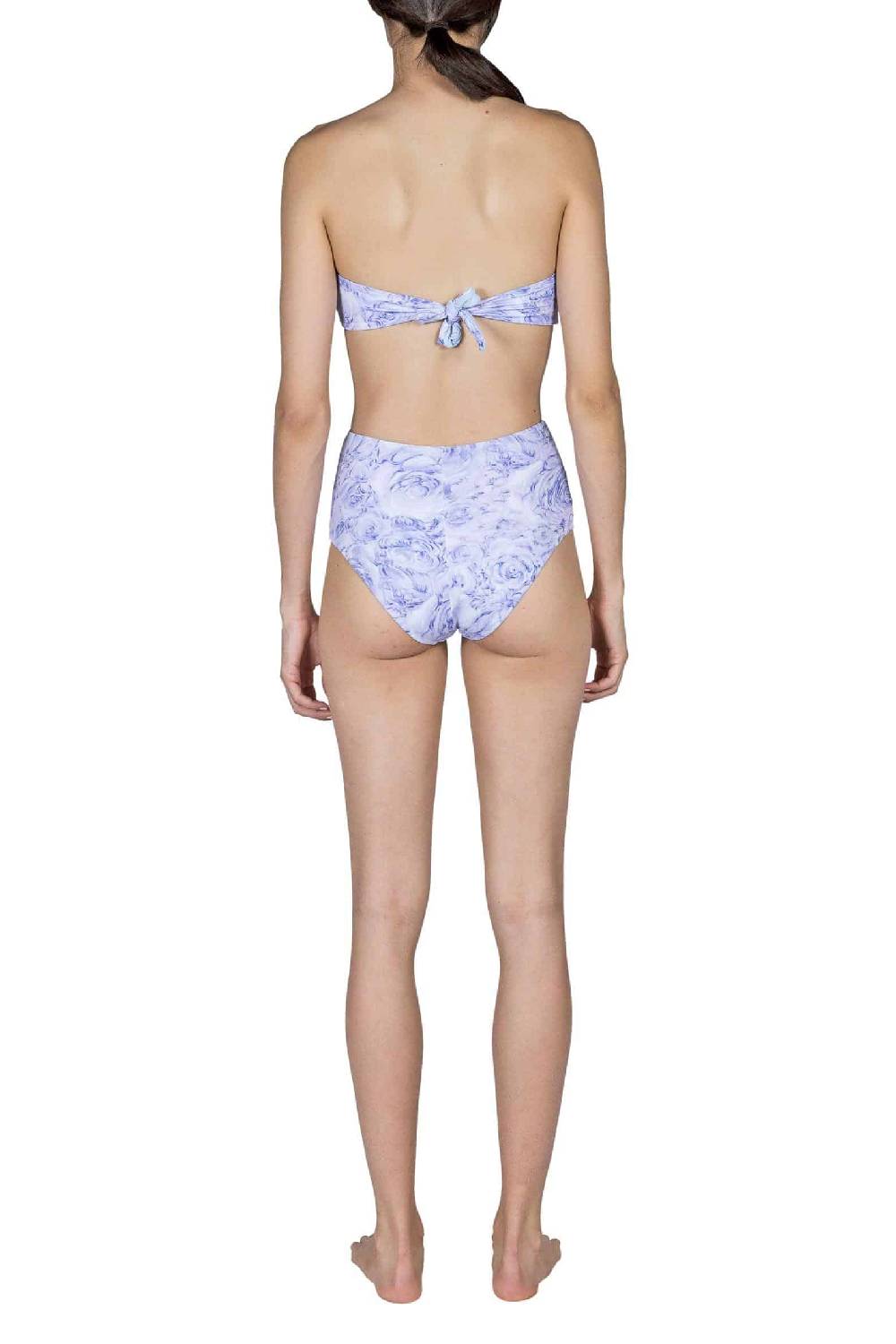 Luisa Beccaria Fascia E Vita Alta Slip Bikini Lilla Rose Qualità Garantita