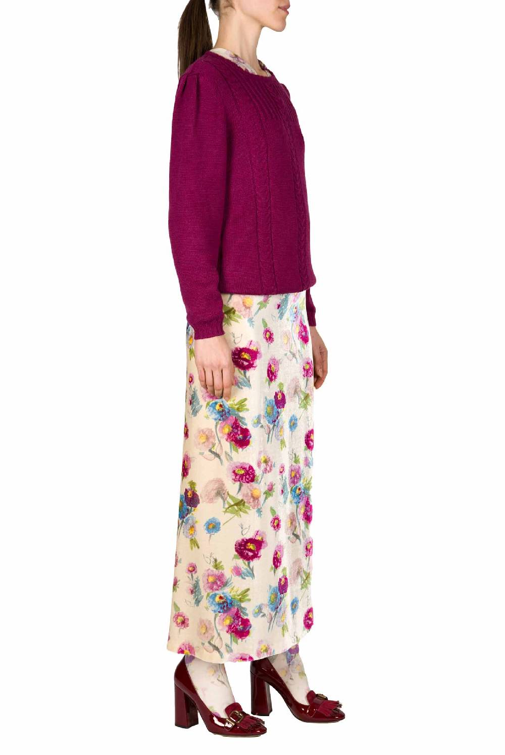 Luisa Beccaria Maglione di lana lavorato a trecce 50% di sconto con spedizione gratuita