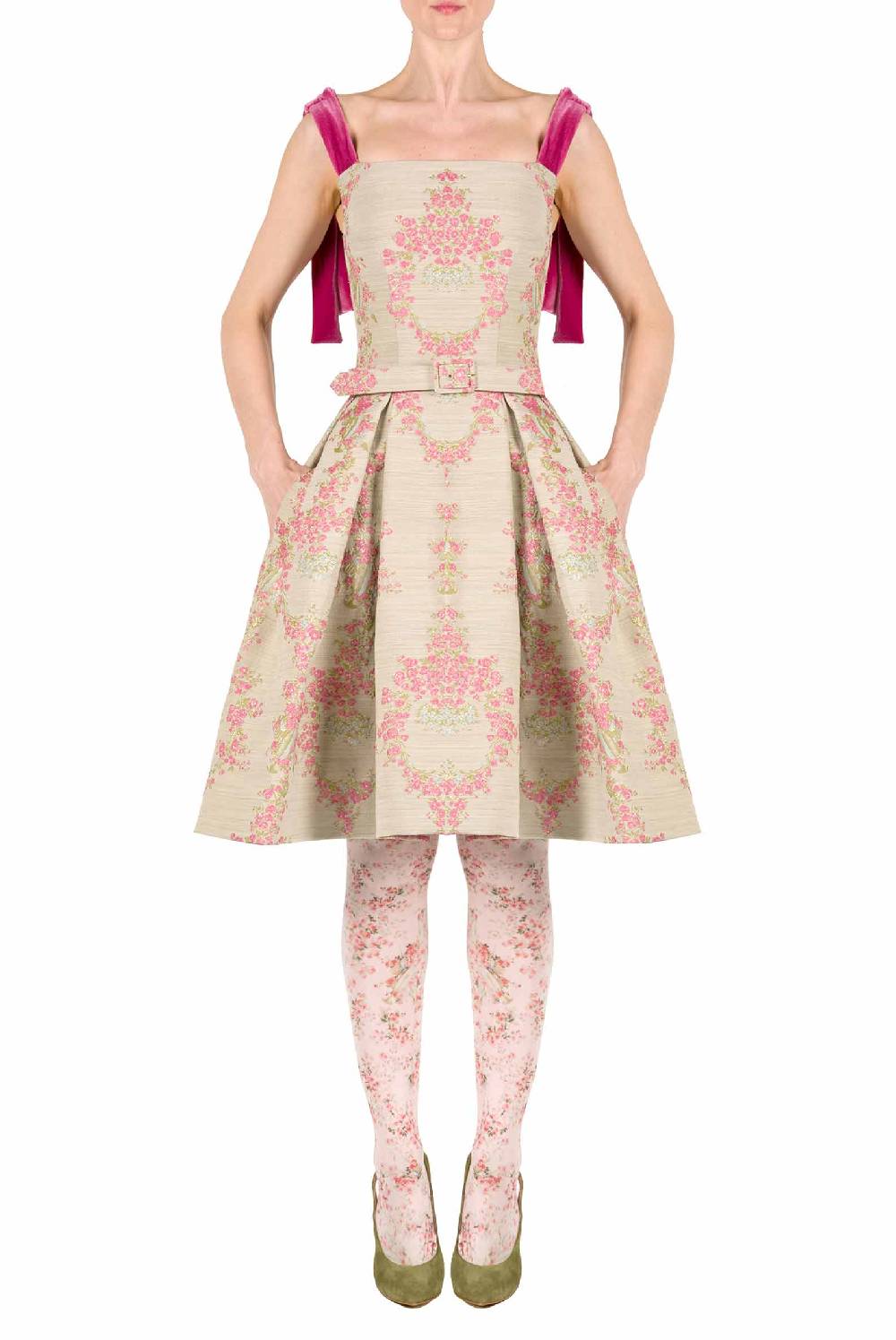 Luisa Beccaria Mini abito in broccato Qualità