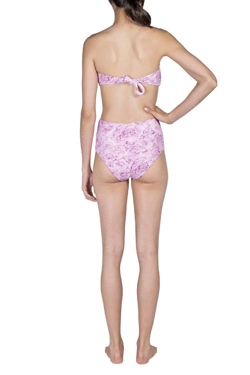 Luisa Beccaria Fascia E Vita Alta Slip Bikini Rose Rosa In Vendita