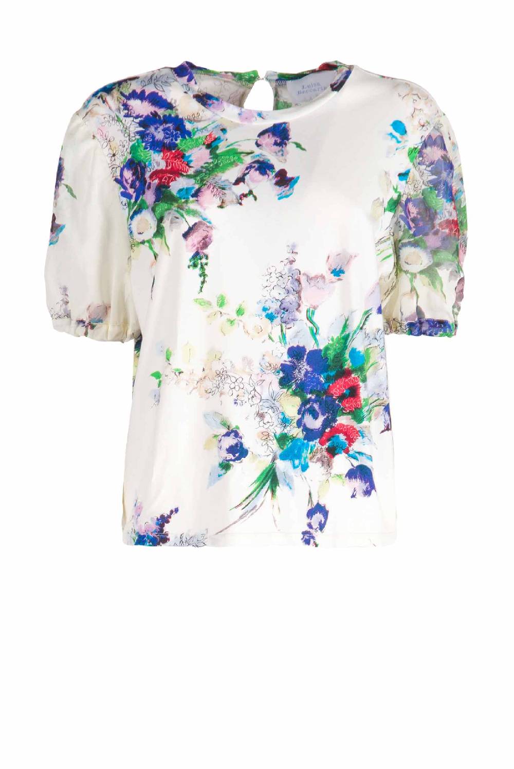 Luisa Beccaria Camicia in jersey con stampa floreale