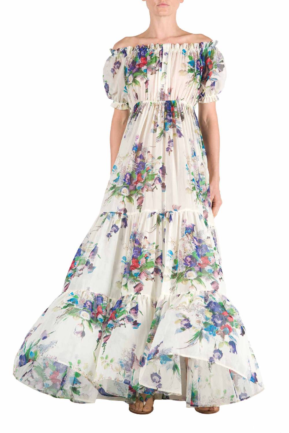 Luisa Beccaria Abito stampato con bouquet floreale Hotsell