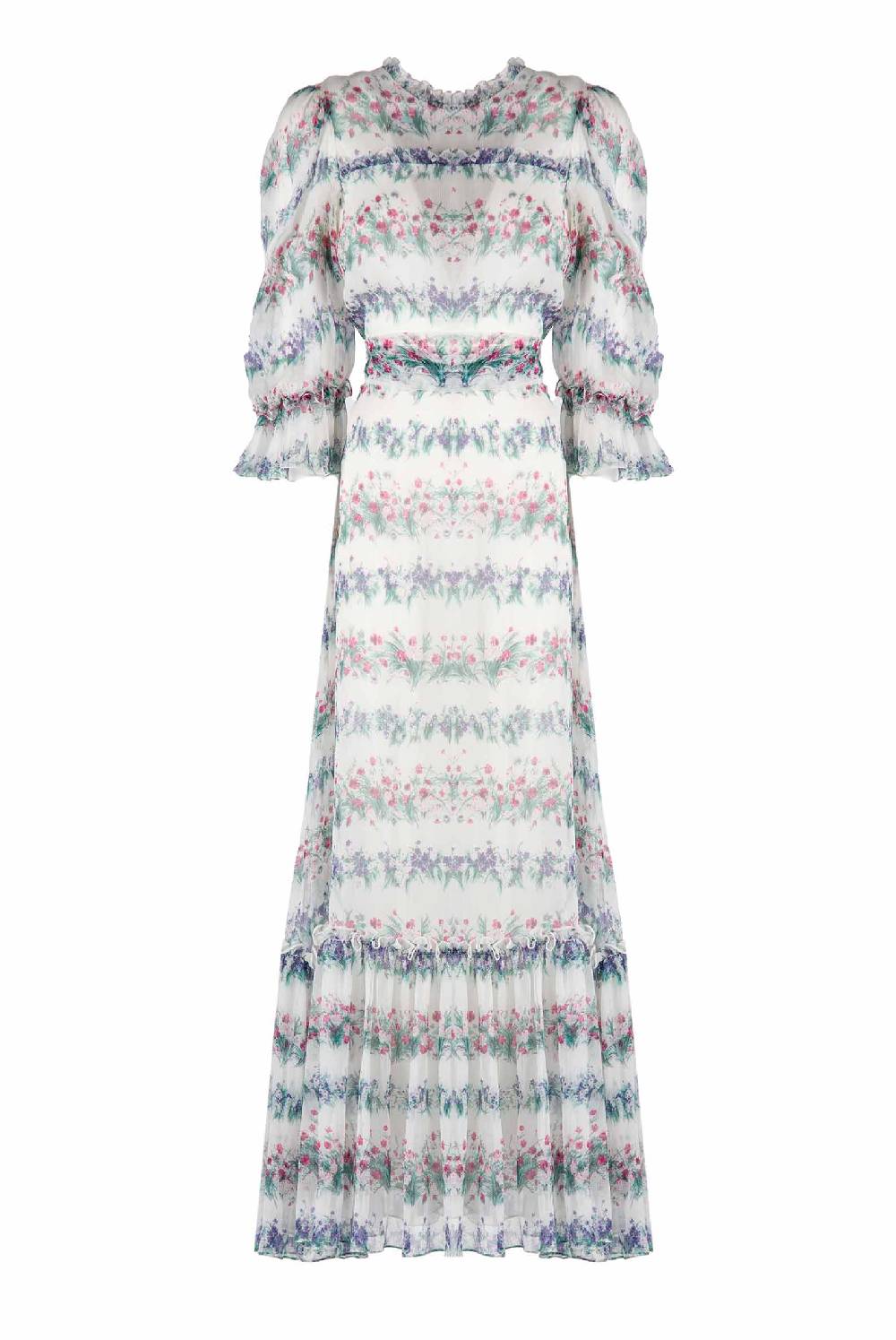Luisa Beccaria Abito in chiffon stampato floreale