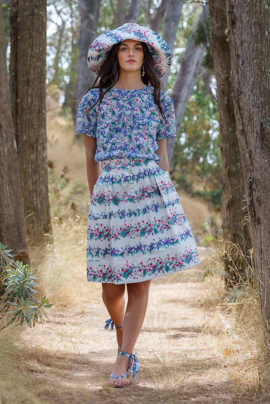 Luisa Beccaria Cappello in cotone floreale Moda
