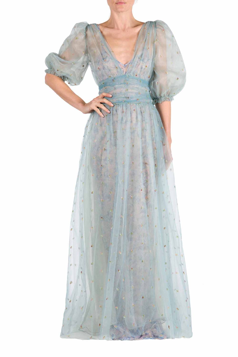 Luisa Beccaria Abito in tulle ricamato Offerta speciale
