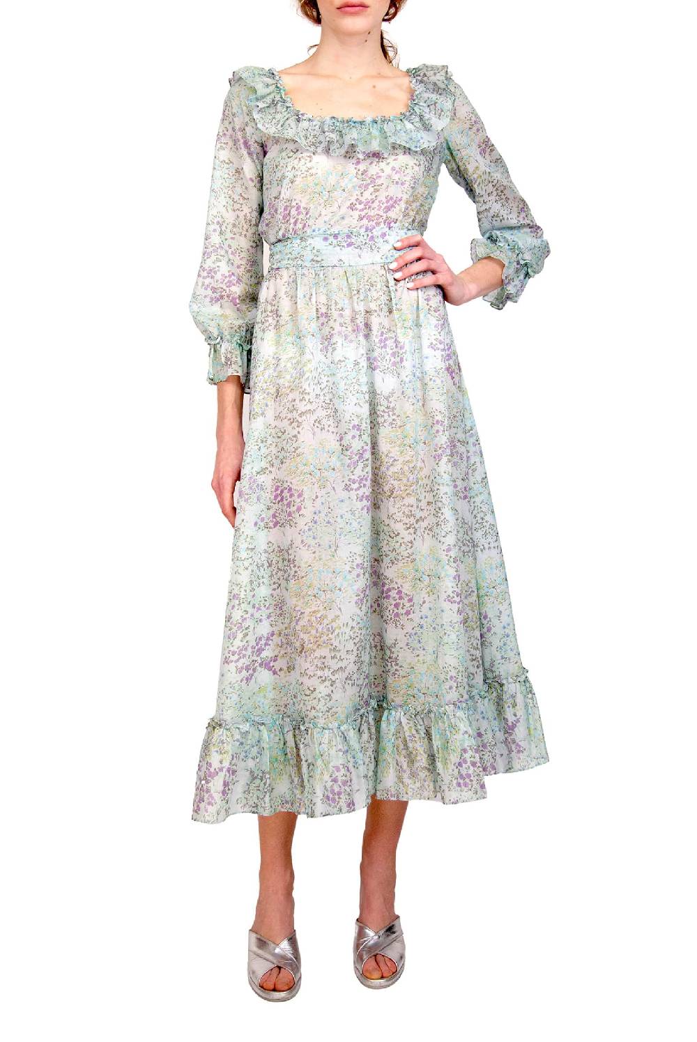 Luisa Beccaria Top in cotone stampato floreale Vendite stagionali