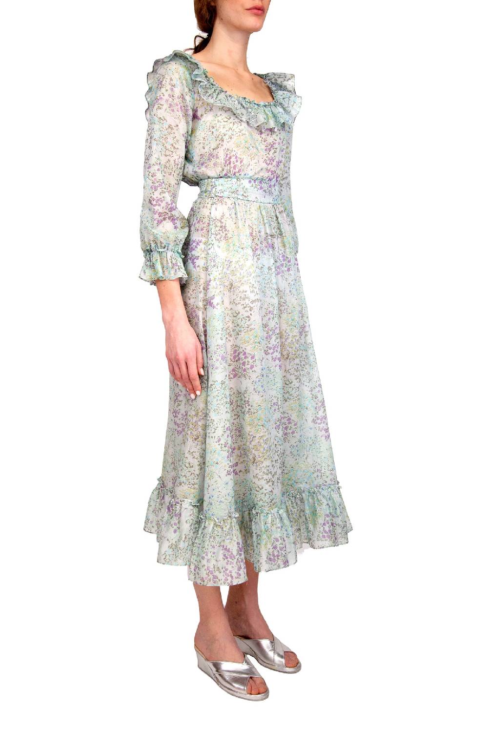 Luisa Beccaria Top in cotone stampato floreale Vendite stagionali