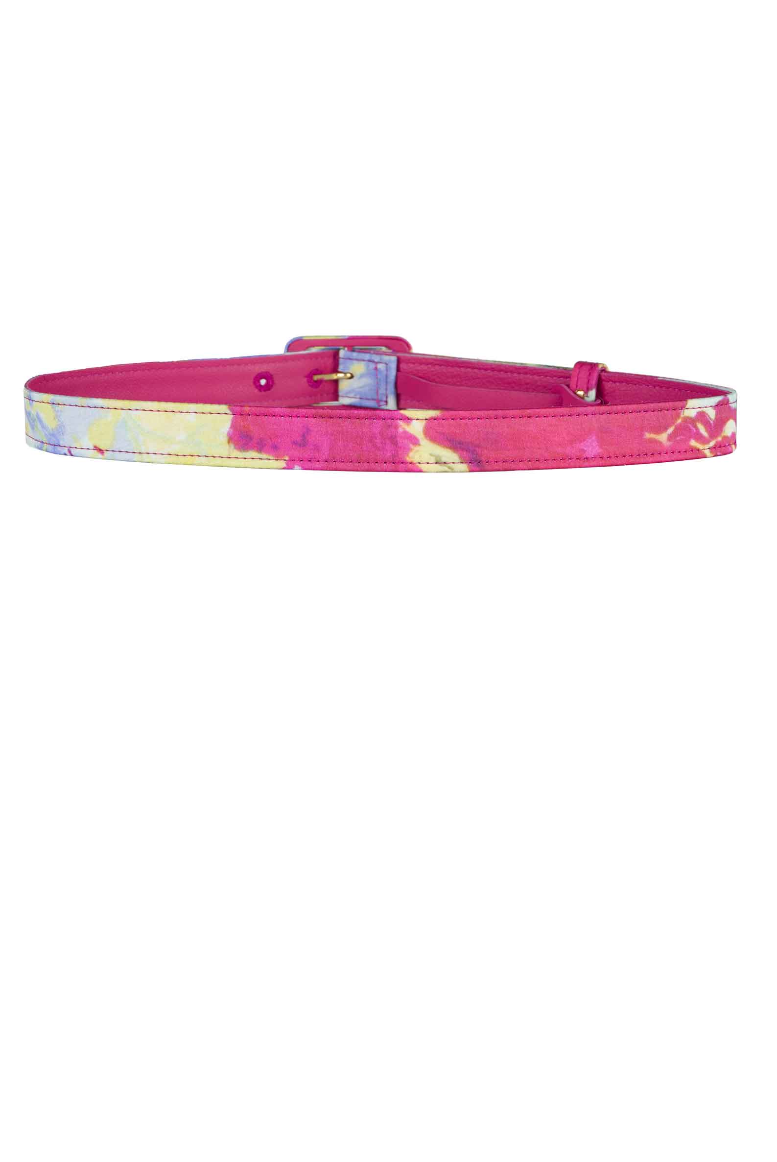 Luisa Beccaria Cintura in cotone stampato con fiori astratti Latest fashion