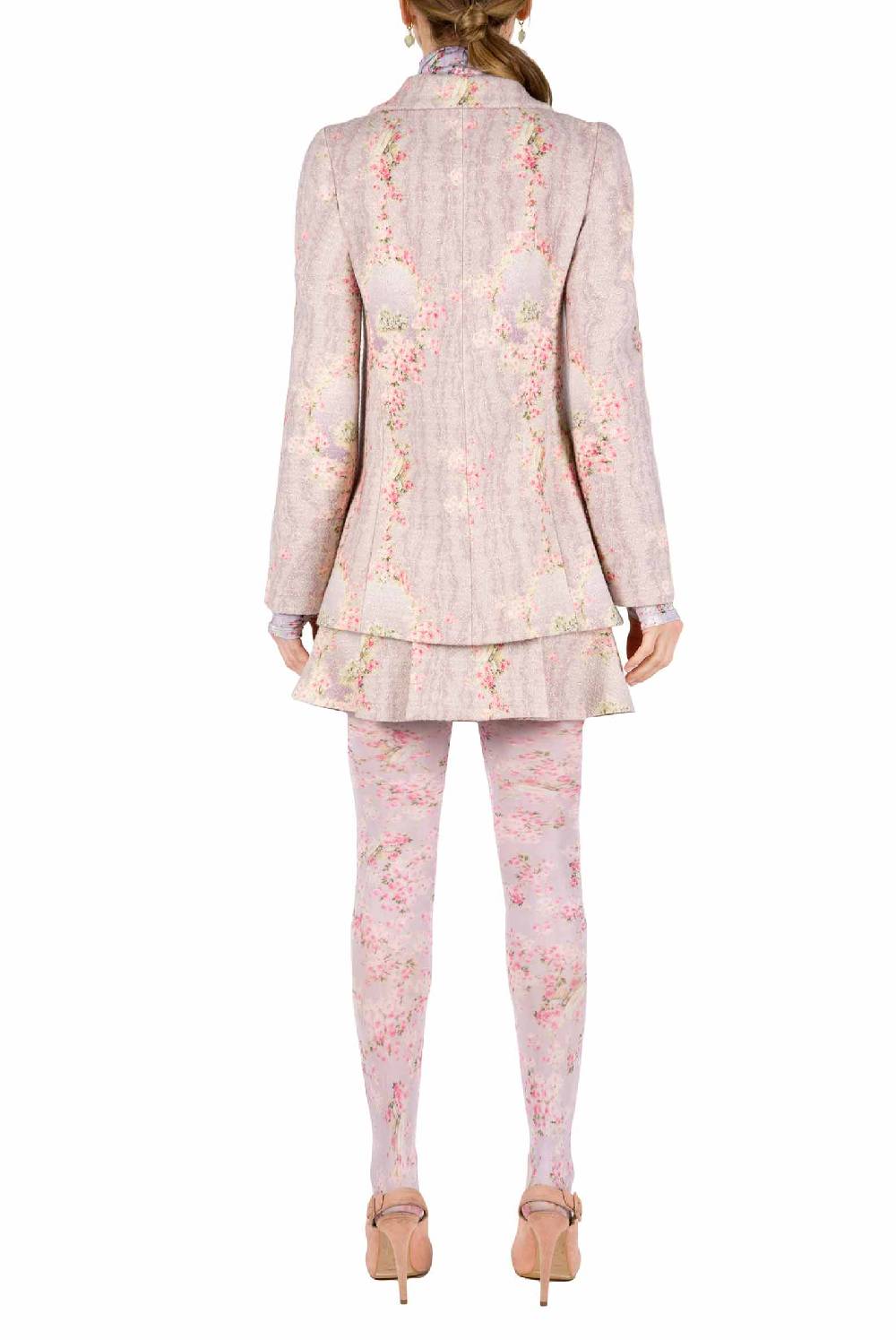 Luisa Beccaria Giacca Circle Of Roses stampata in lana Online Outlet