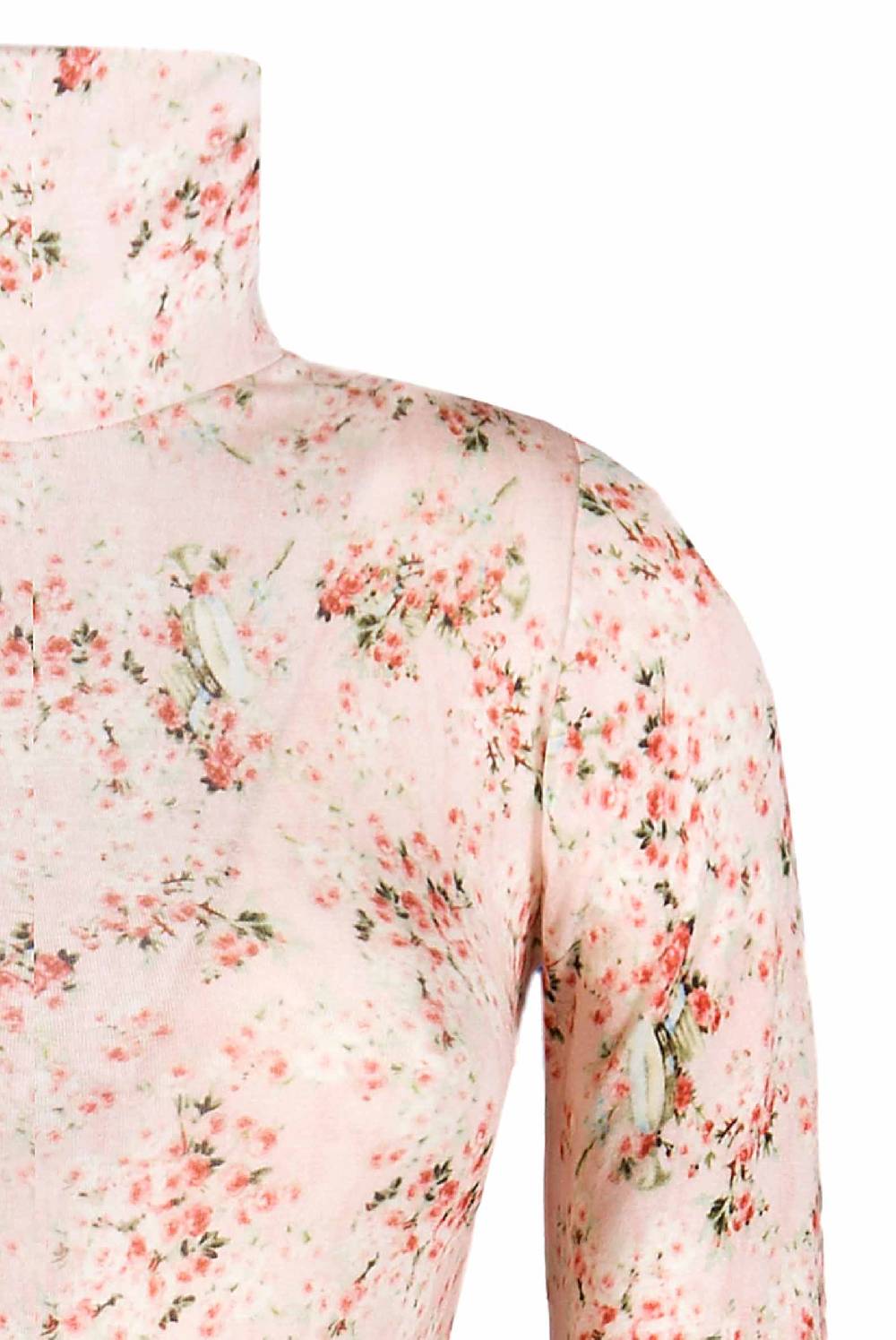 Luisa Beccaria Dolcevita in jersey rosa con stampa boccioli di rosa Enormi risparmi