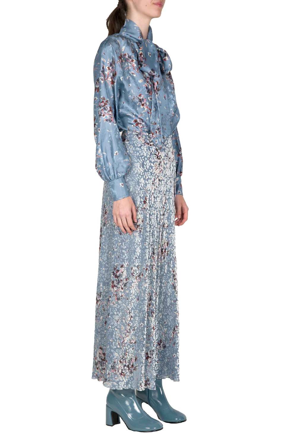 Luisa Beccaria Camicia Flower Storm con dettaglio fiocco Fino al 50% di sconto