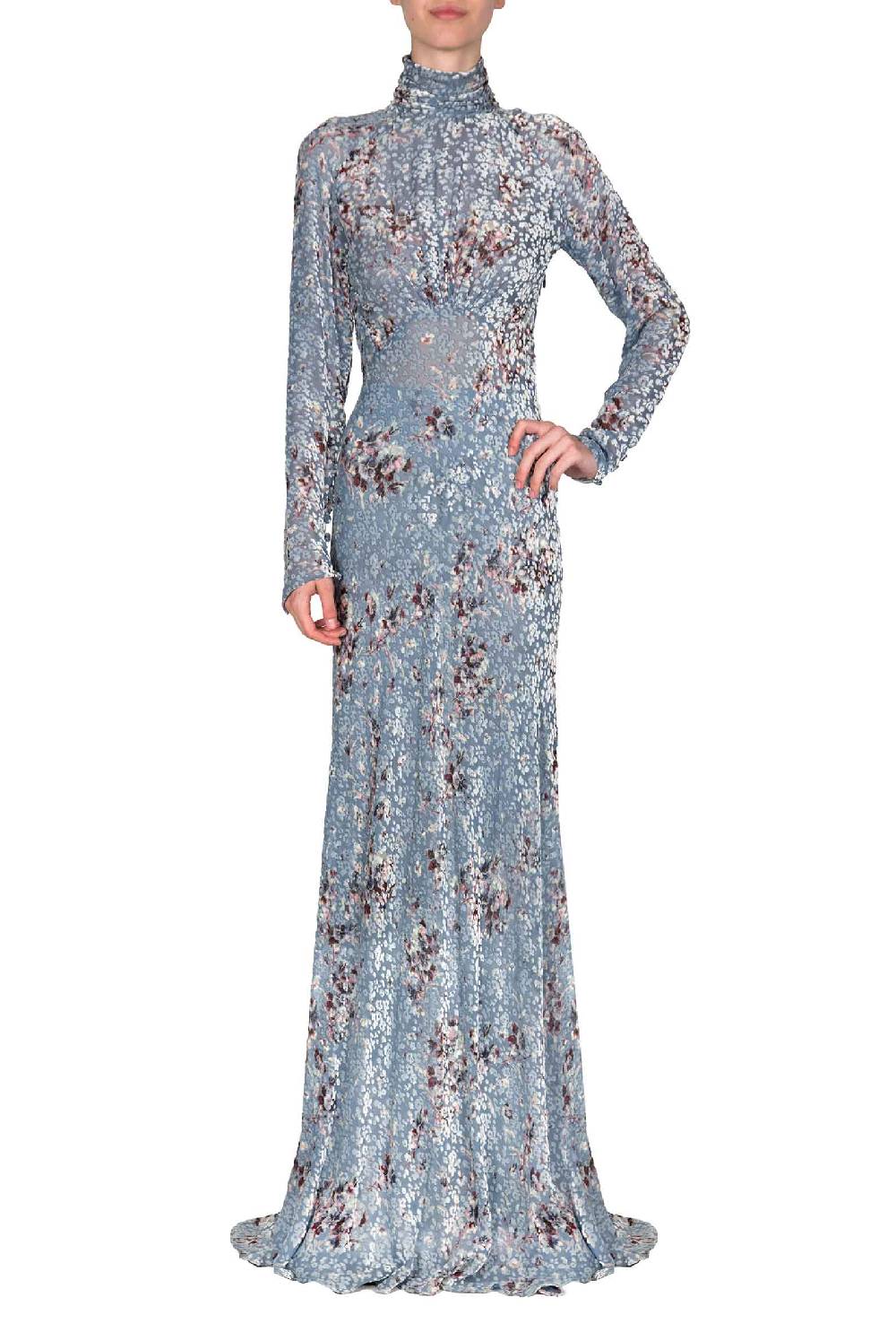 Luisa Beccaria Maxi abito Dèvorè stampato Flower Storm Only for today