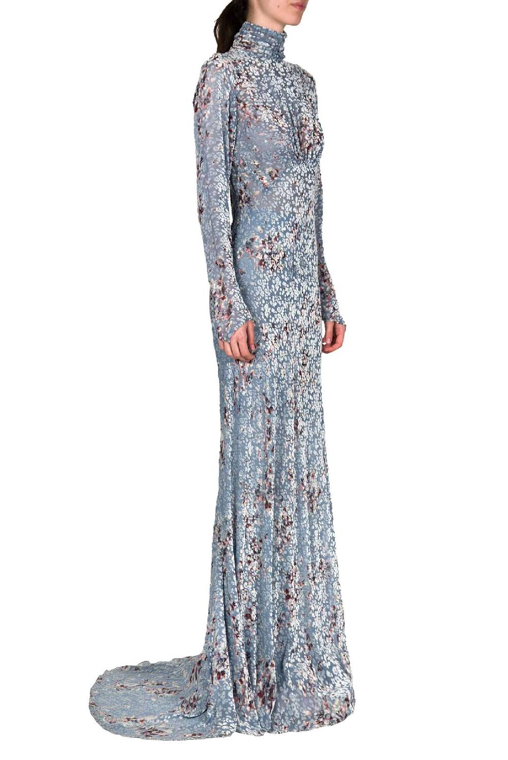 Luisa Beccaria Maxi abito Dèvorè stampato Flower Storm Only for today