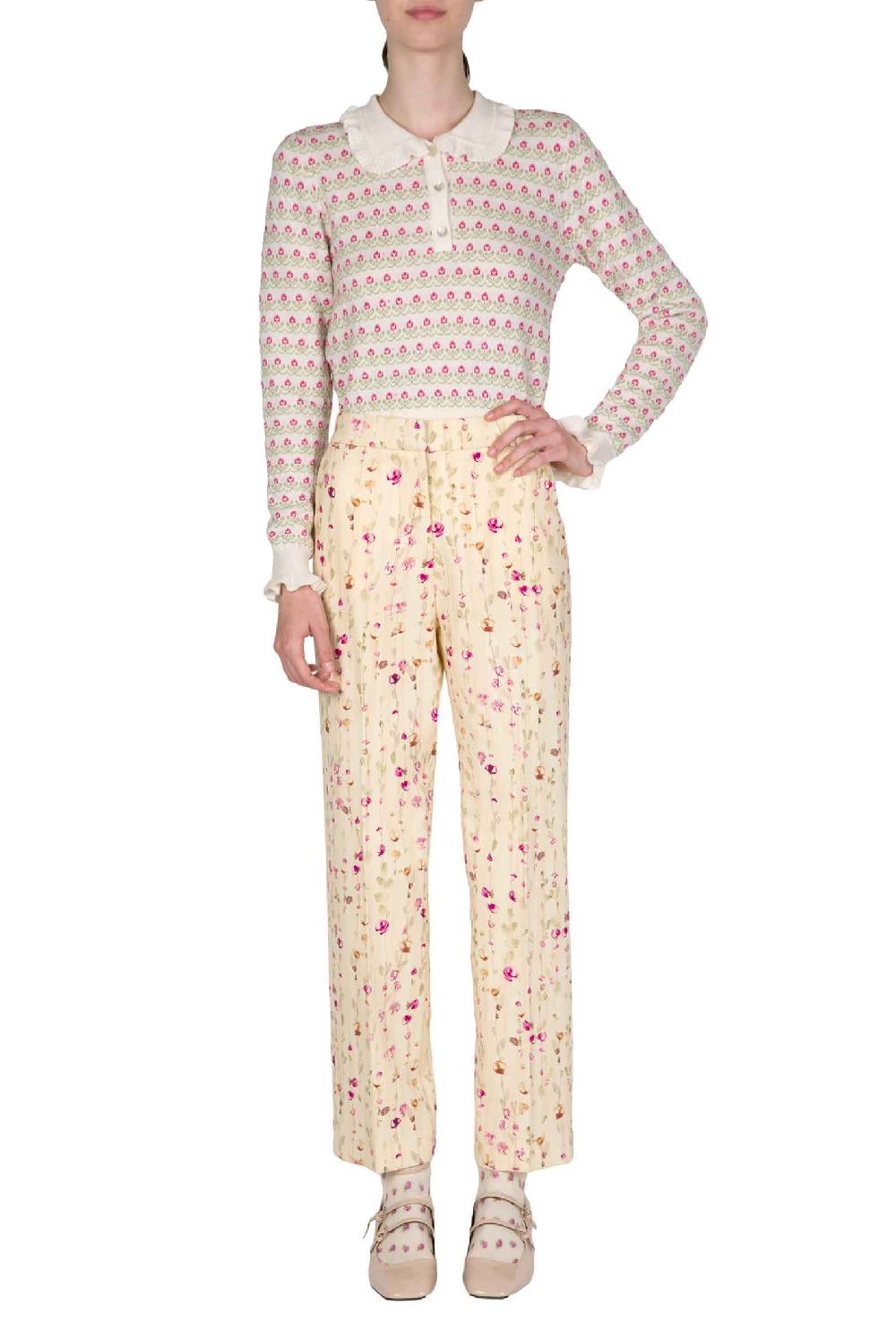 Luisa Beccaria Polo a fiori Super sconto