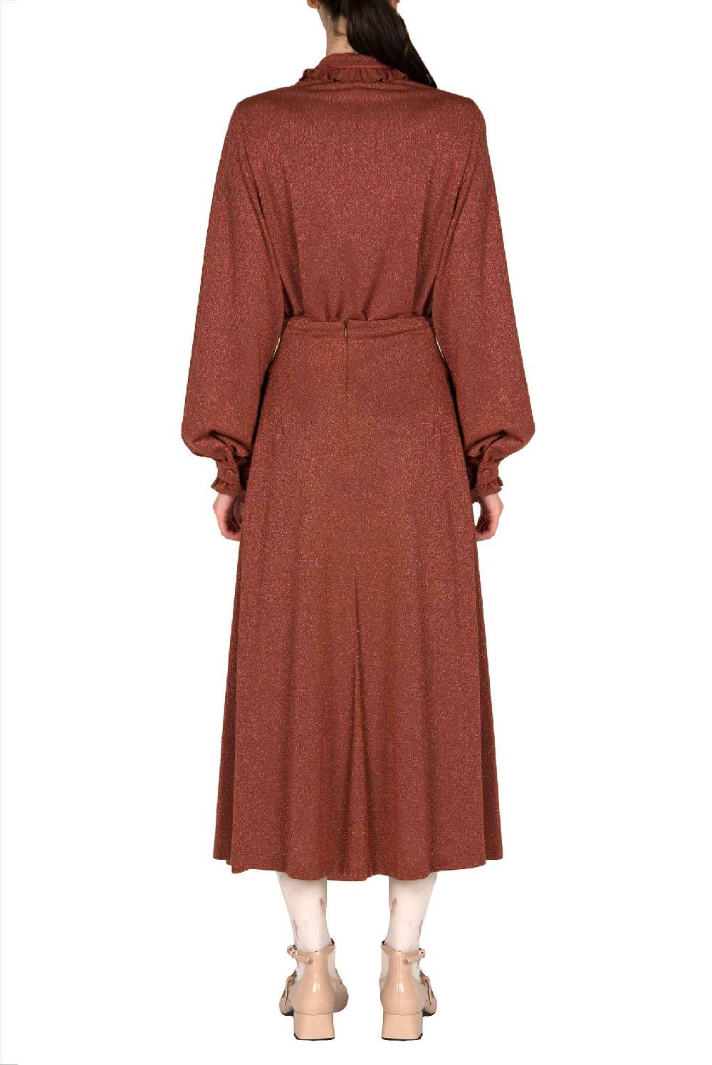 Luisa Beccaria Camicia in jersey lurex Black Friday Prezzi