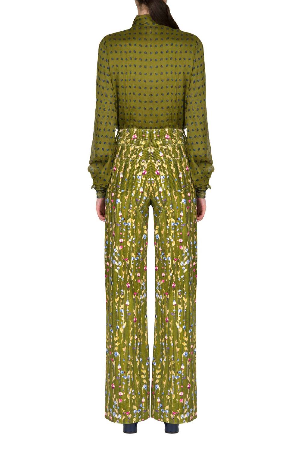 Luisa Beccaria Camicia in creponne di chiffon vintage Buds con dettaglio fiocco 2025